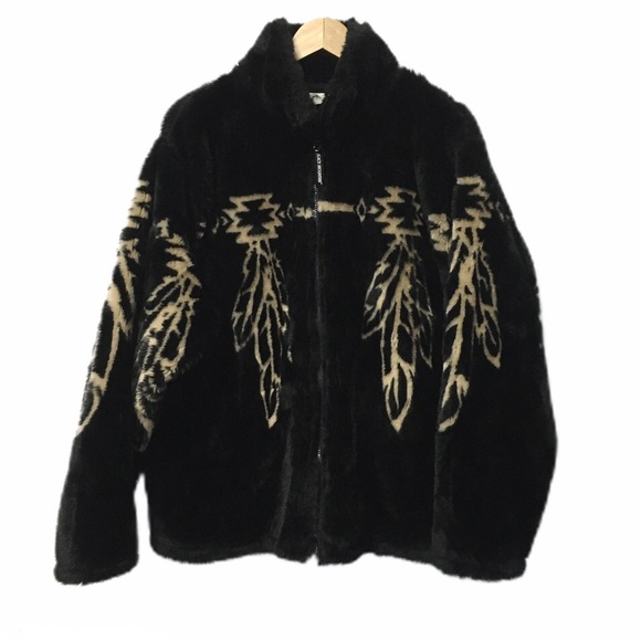 Black Mountain Jackets & Blazers - Faux Fur Black Teddy Jacket Southwest Style 2X